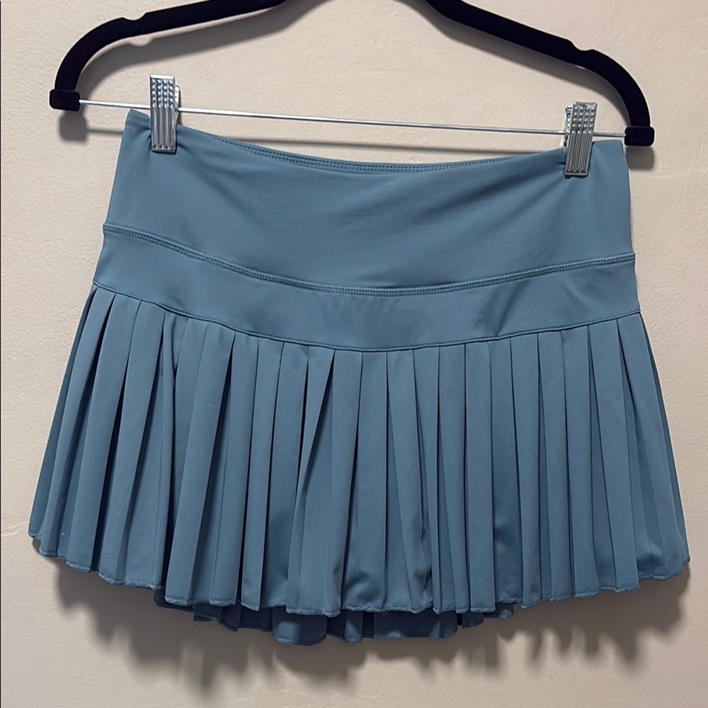 Blue Pleated Women's Skirt